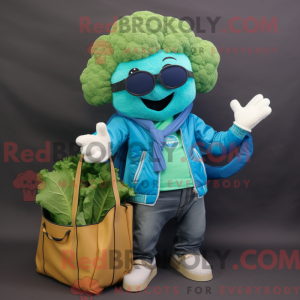 Turquoise Broccoli mascot...
