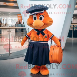 Navy Orange mascot costume...