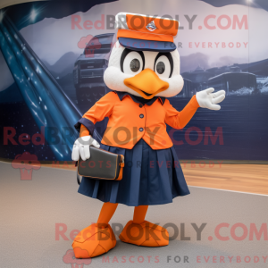 Navy Orange maskot kostume...