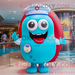 Sky Blue Donut maskot...