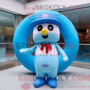 Sky Blue Donut maskot...