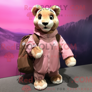 Pink Mountain Lion mascot...