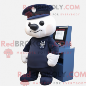 Fantasia de mascote de computador marinho com saia-calça e gorros - Mascotes de computador - REBROKO_351183 - RedBrokoly.com