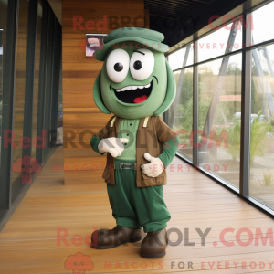 Personaggio mascotte verde...