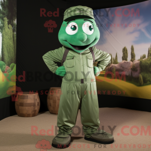 Personaggio mascotte verde...