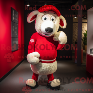 Red Sheep maskot kostume...