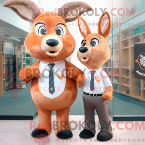 Peach Deer maskot kostume...