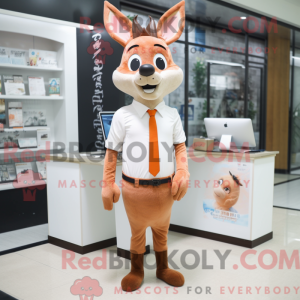 Peach Deer-maskotdraktfigur...