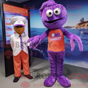 Máscara de camarão roxo...
