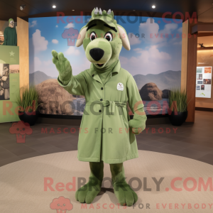 Olive Mare maskot kostume...