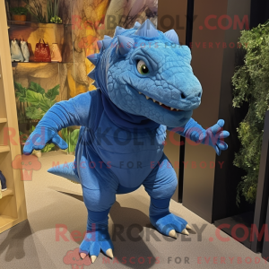 Blue Ankylosaurus mascot...