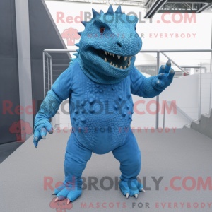 Blue Ankylosaurus mascot...