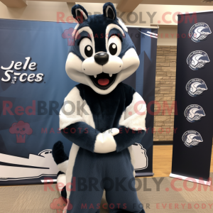Navy Skunk-mascottekostuum...