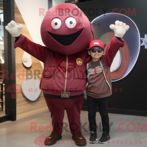 Maskotdraktfigura Maroon...