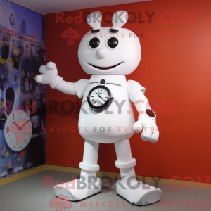 Hvid armbåndsur maskot...
