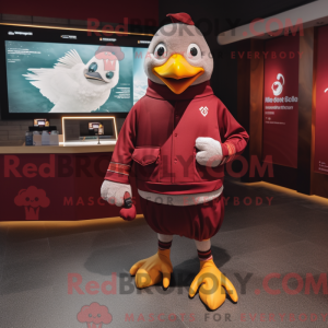 Maroon Dove mascottekostuum...