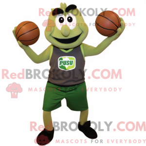 Olive Juggle maskot kostume...