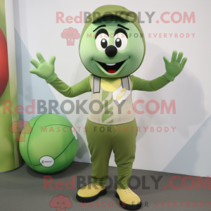 Olive Juggle maskot kostume...