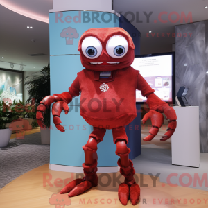 Maroon Crab maskot drakt...