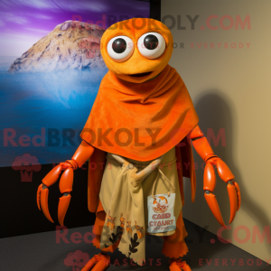 Tan Crab-maskotdraktfigur...