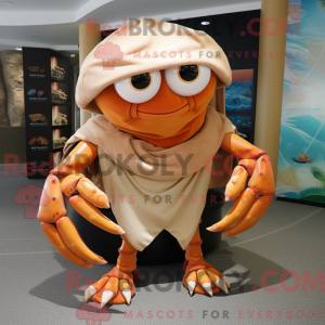 Tan Crab mascottekostuum...