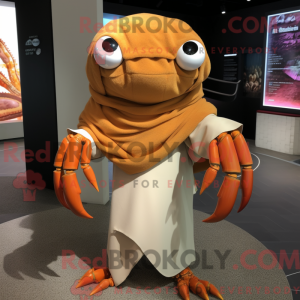 Tan Crab-maskotdraktfigur...