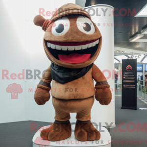 Brun Demon maskot drakt...