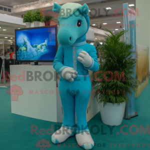 Cyan Mare Maskottchen...