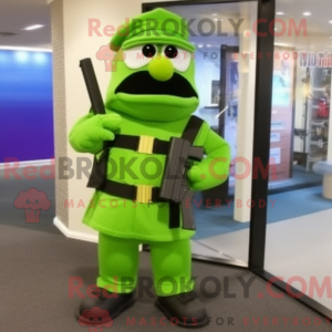 Limegrønn Commando máscara...