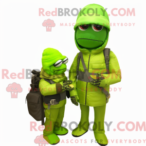 Limegrønn Commando máscara...
