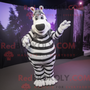 Witte Zebra-mascottekostuum...