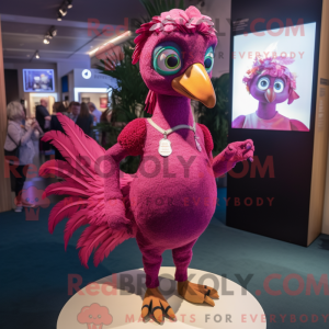 Máscara Magenta Peacock com...