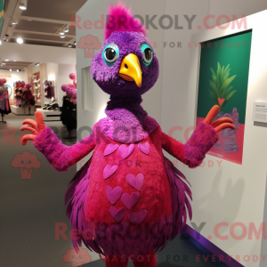 Magenta Peacock mascot...