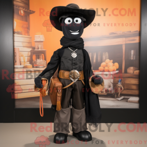 Máscara de cowboy preta...