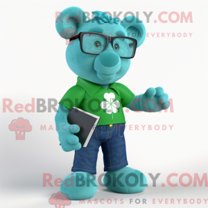 Cyan Four Leaf Clover...