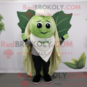 Olive Cabbage Leaf maskot...