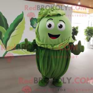 Olive Cabbage Leaf maskot...