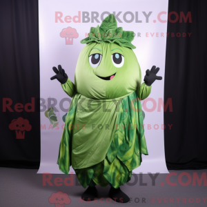 Olive Cabbage Leaf maskot...