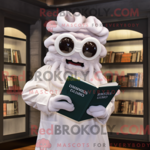 Wit Medusa-mascottekostuum...