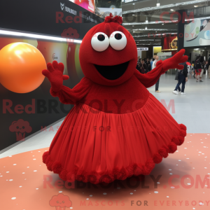 Rød Moussaka maskot kostume...