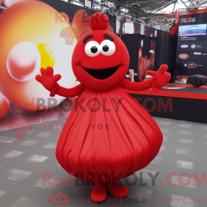 Red Moussaka mascot costume...