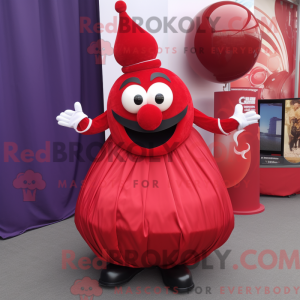 Red Moussaka mascot costume...