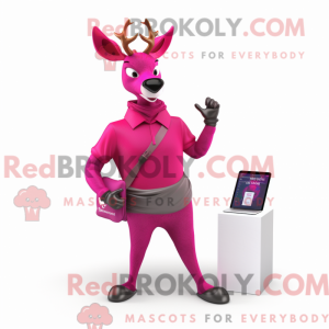 Máscara de cervo Magenta...
