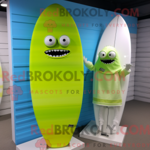 Lime Green Surfboard mascot...