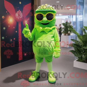 Postava maskota Lime Green...