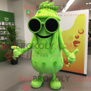 Postava maskota Lime Green...