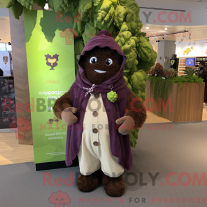 Brown Grape mascot costume...