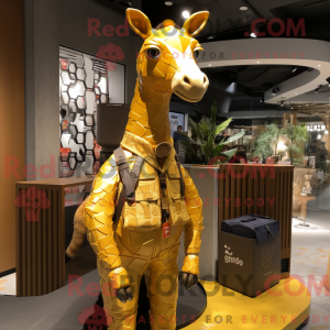 Máscara de girafa de...
