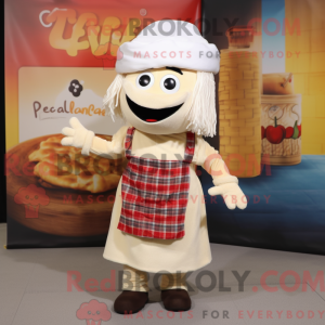 Postava maskota krémové...