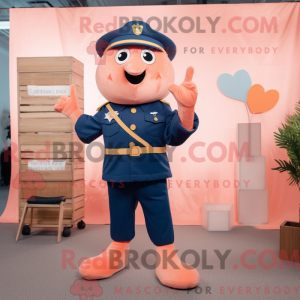 Peach Navy Soldier maskot...